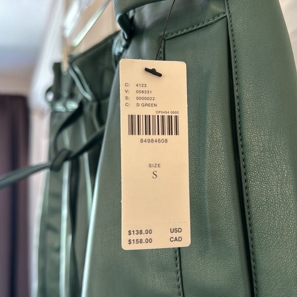 NWT Anthropologie Pilcro Faux leather soft parachute pants size S - Picture 3 of 6